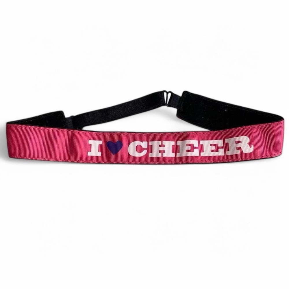 Pink I Love Cheer Headband